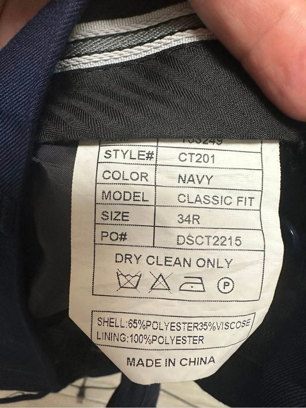 Navy Men’s Suit - Classic Single-Breasted Jacket